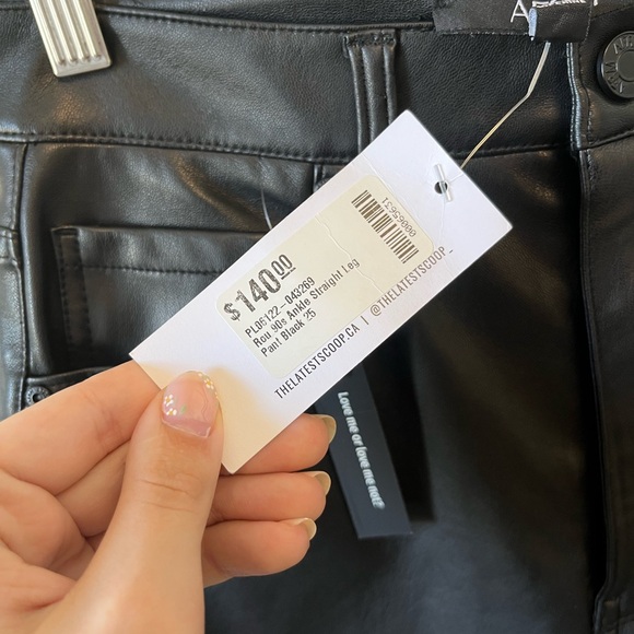 NWT FAUX LEATHER PANTS - Picture 4 of 6